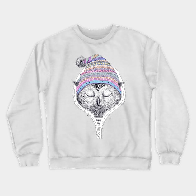 Winter owl Crewneck Sweatshirt by kodamorkovkart